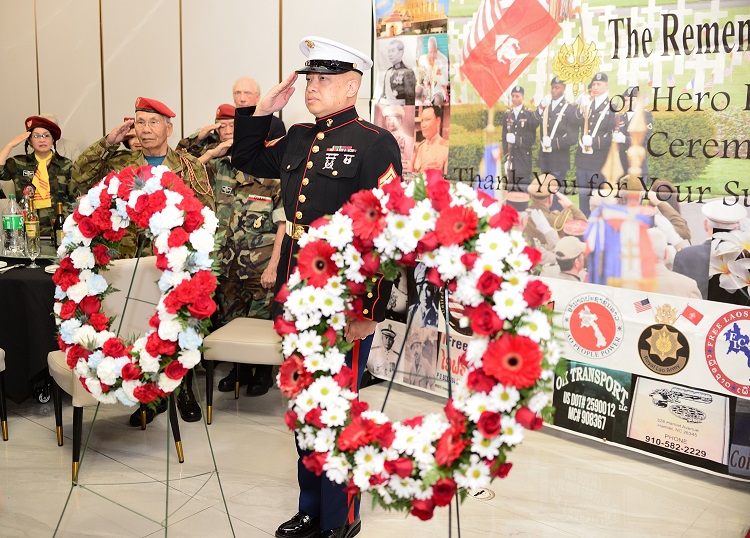 Salute w. Floral wreathes
